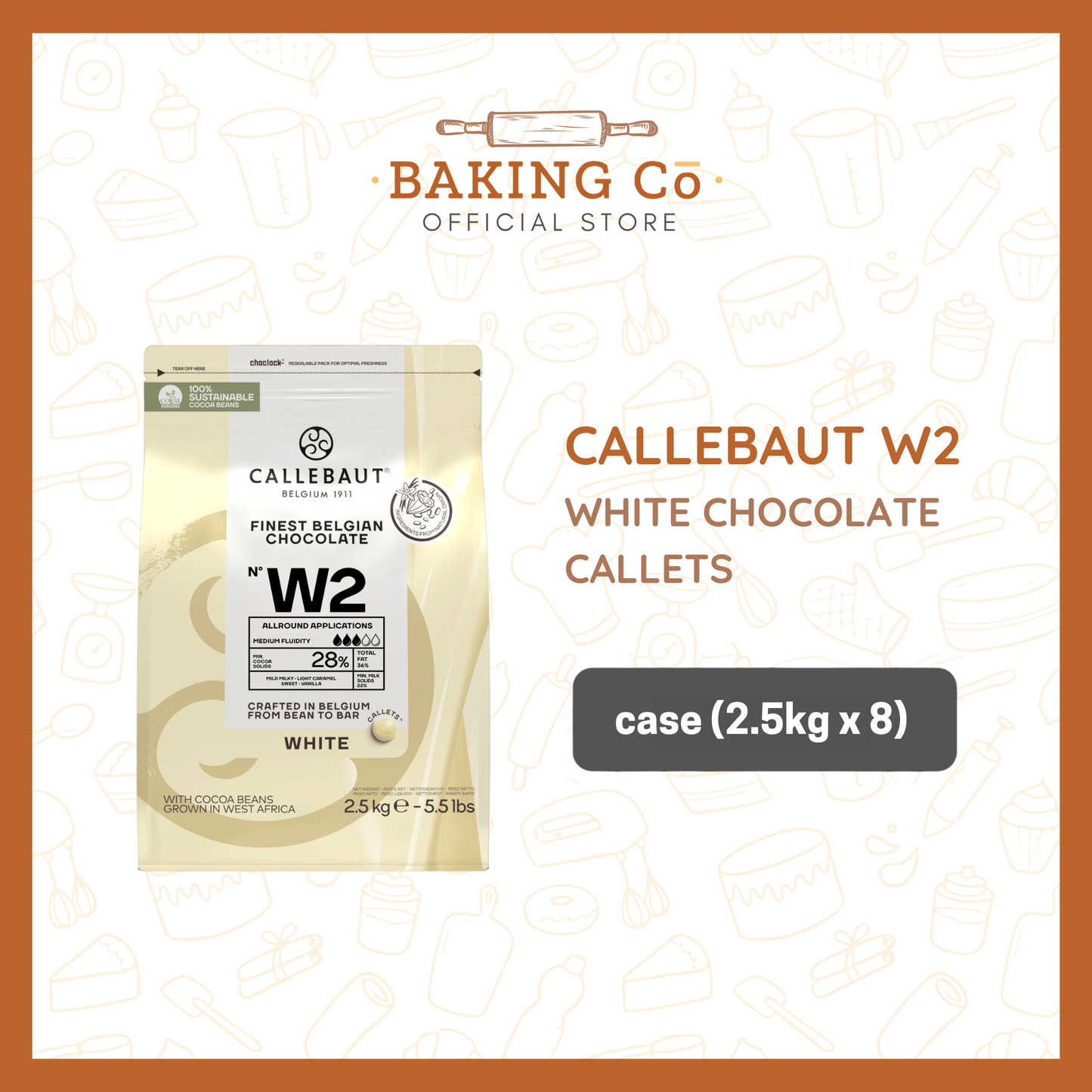 Callebaut W2 White Chocolate Callets