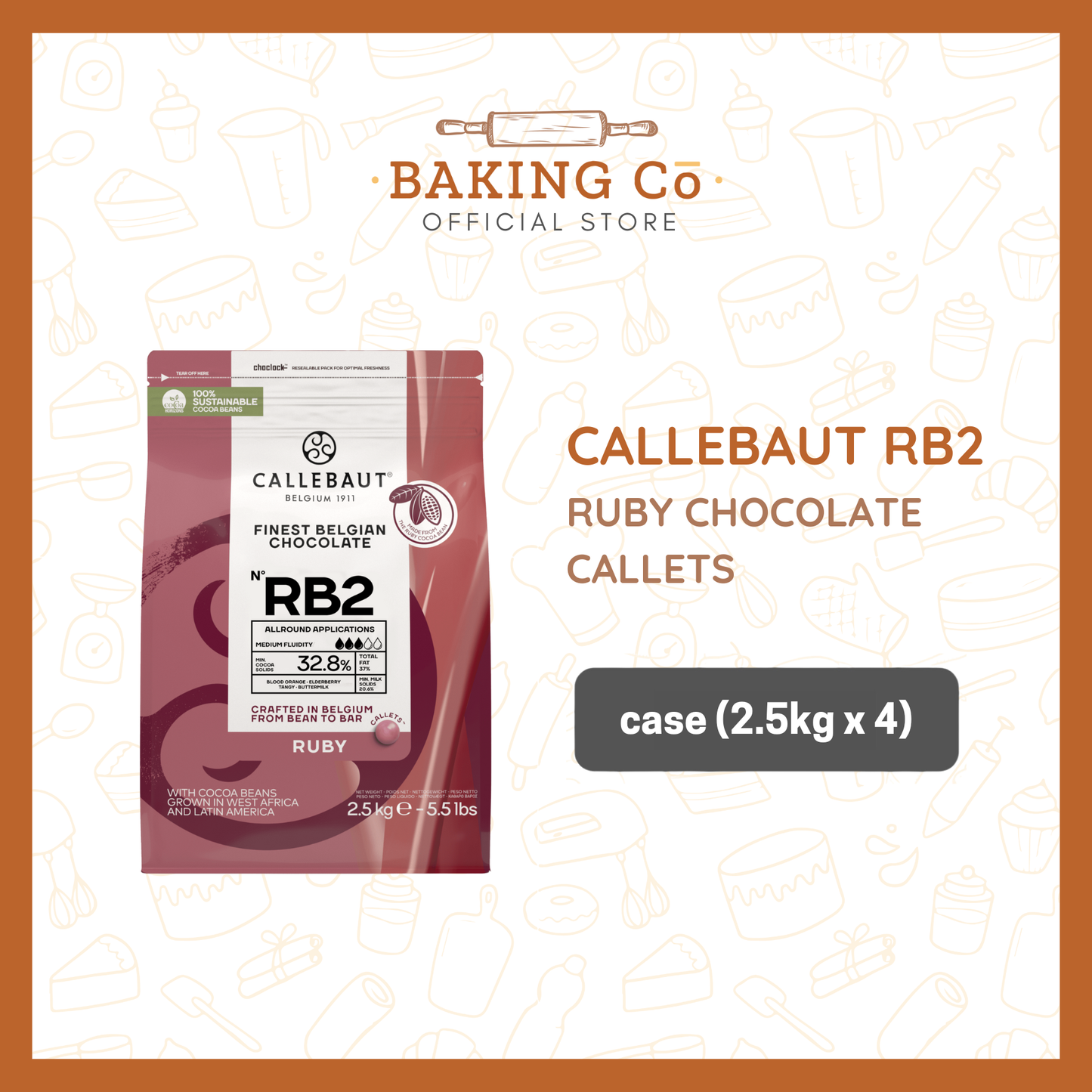 Callebaut RB2 Ruby Chocolate Callets