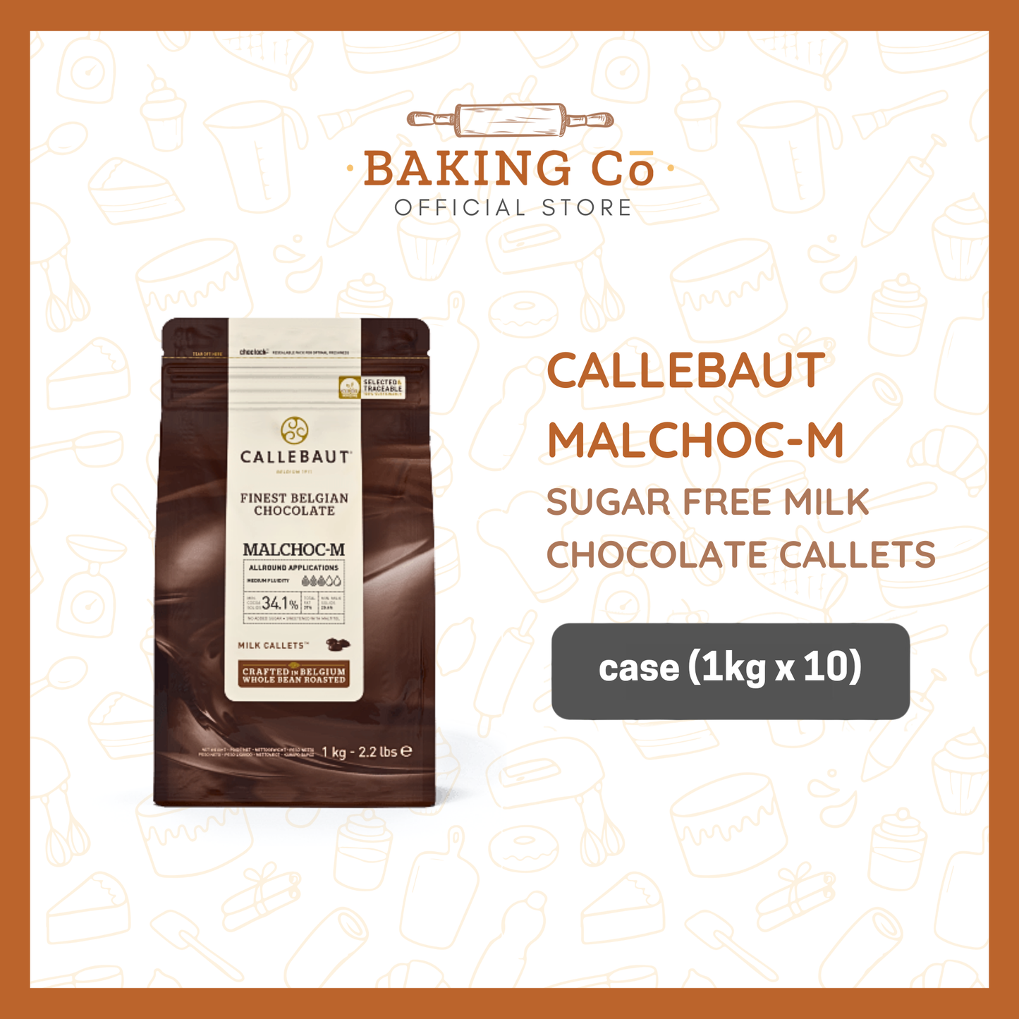 Callebaut Malchoc-M Sugar Free Milk Chocolate Callets