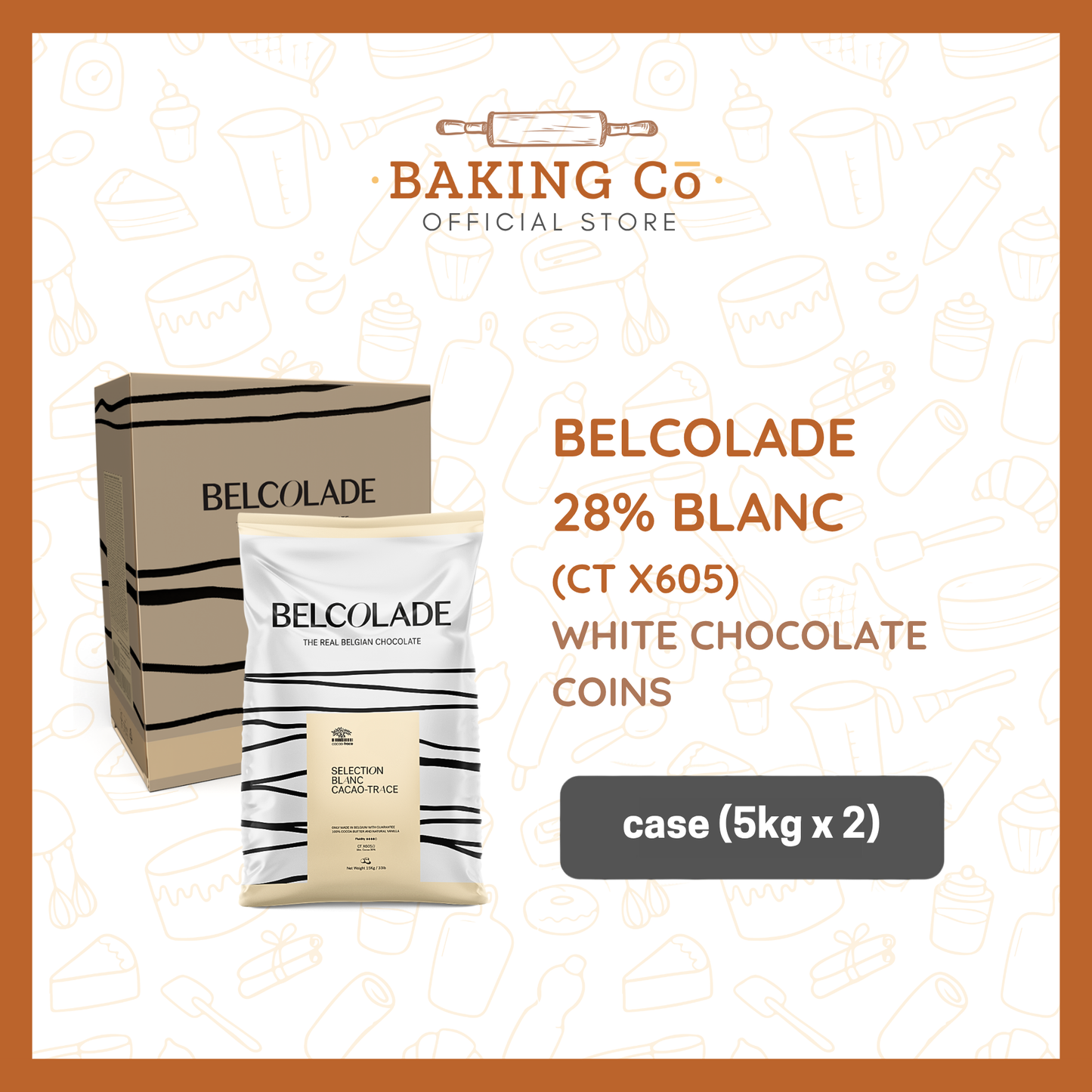 Belcolade 28% White Chocolate Coins