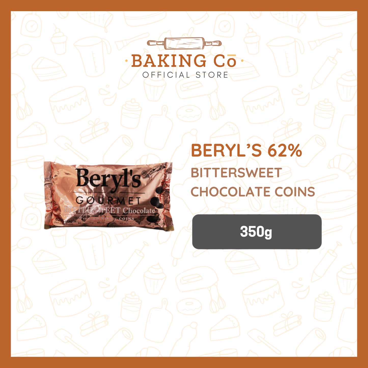 Beryl's 62% Bittersweet Chocolate Coins 350g