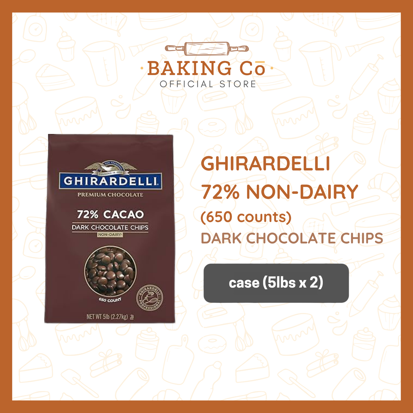 Ghirardelli 72% Non-Dairy Dark Chocolate Chips