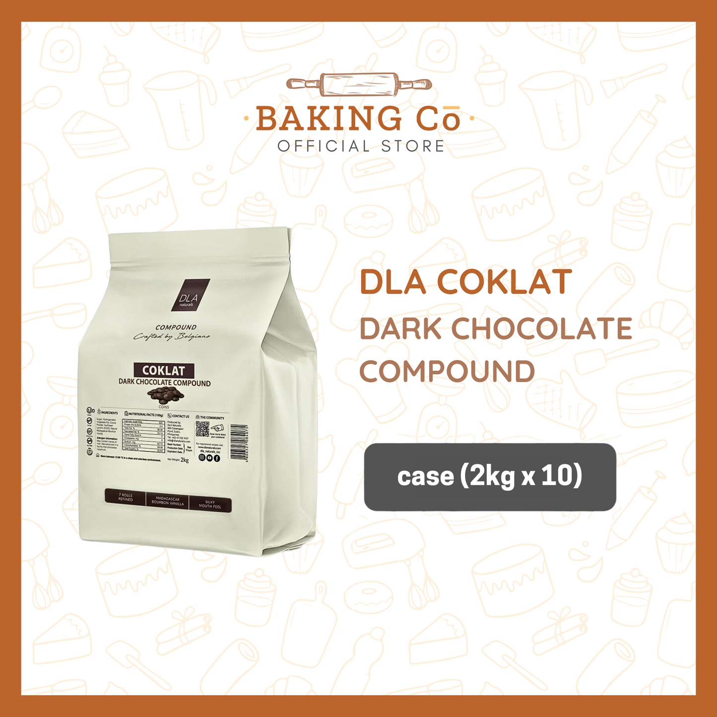 DLA Dark Coklat Chocolate Compound Coins