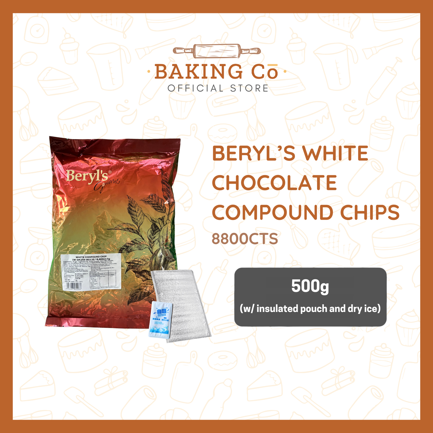Beryl's White Chocolate Chips 8800cts