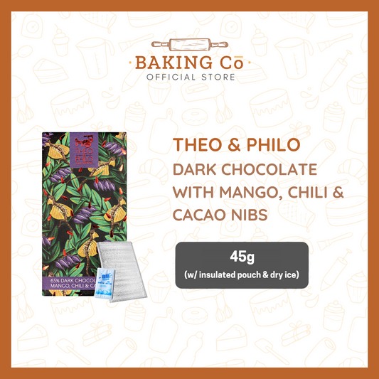 Theo & Philo Dark Chocolate w/ Mango, Chili & Cacao Nibs
