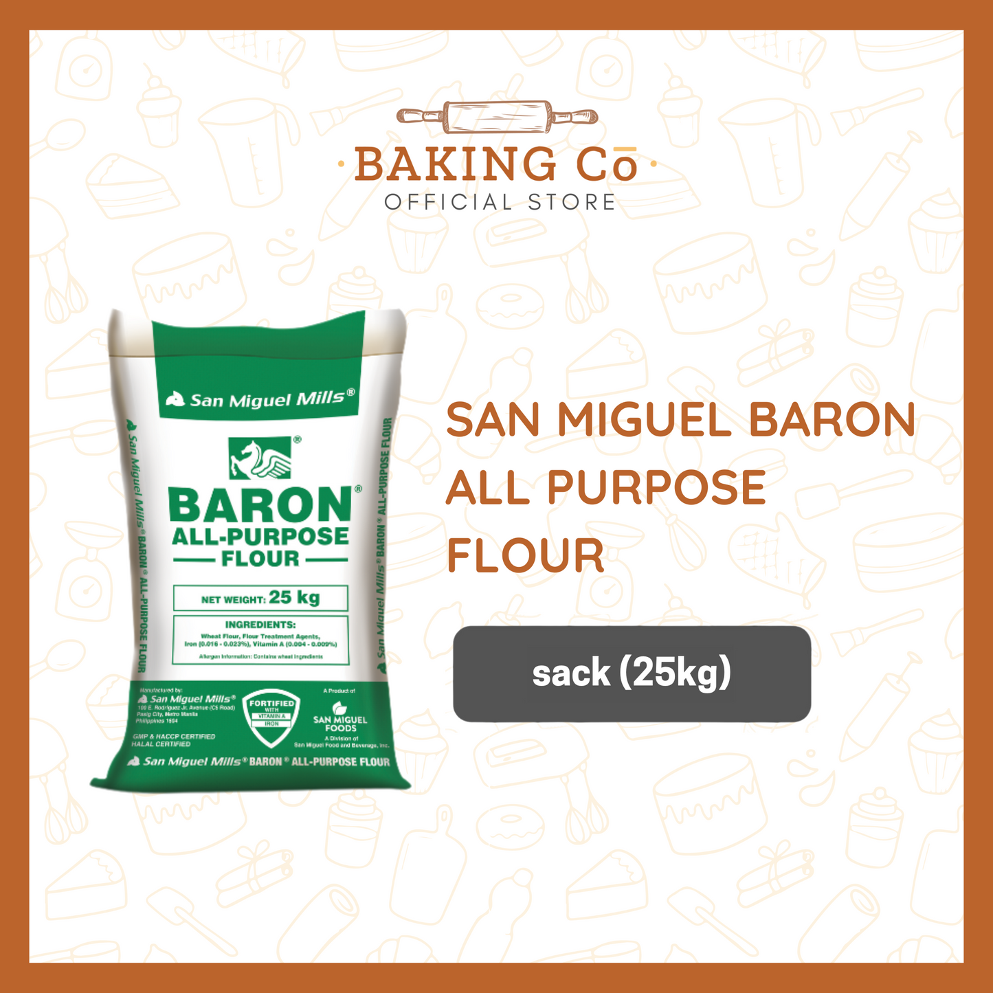 San Miguel Baron All Purpose Flour 25kg
