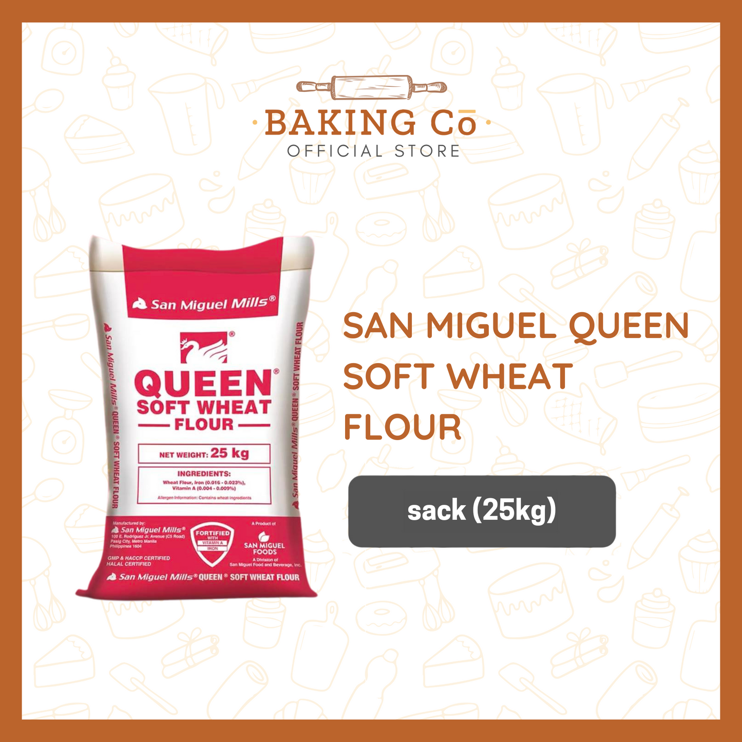 San Miguel Queen Soft Wheat Flour 25kg