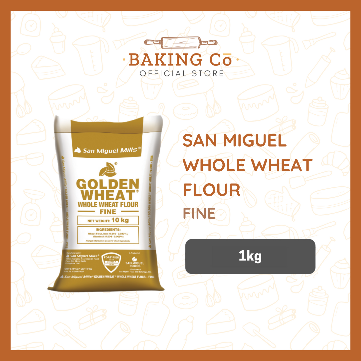 San Miguel Mills Whole Wheat Flour (Fine) 1kg