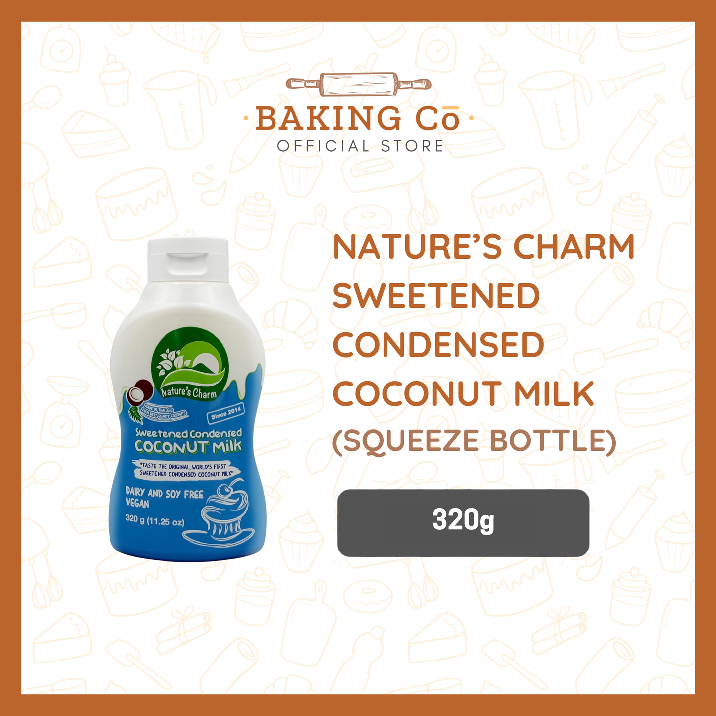 Nature's Charm Sweetened Condensed Coconut Milk (Squeeze Bottle)