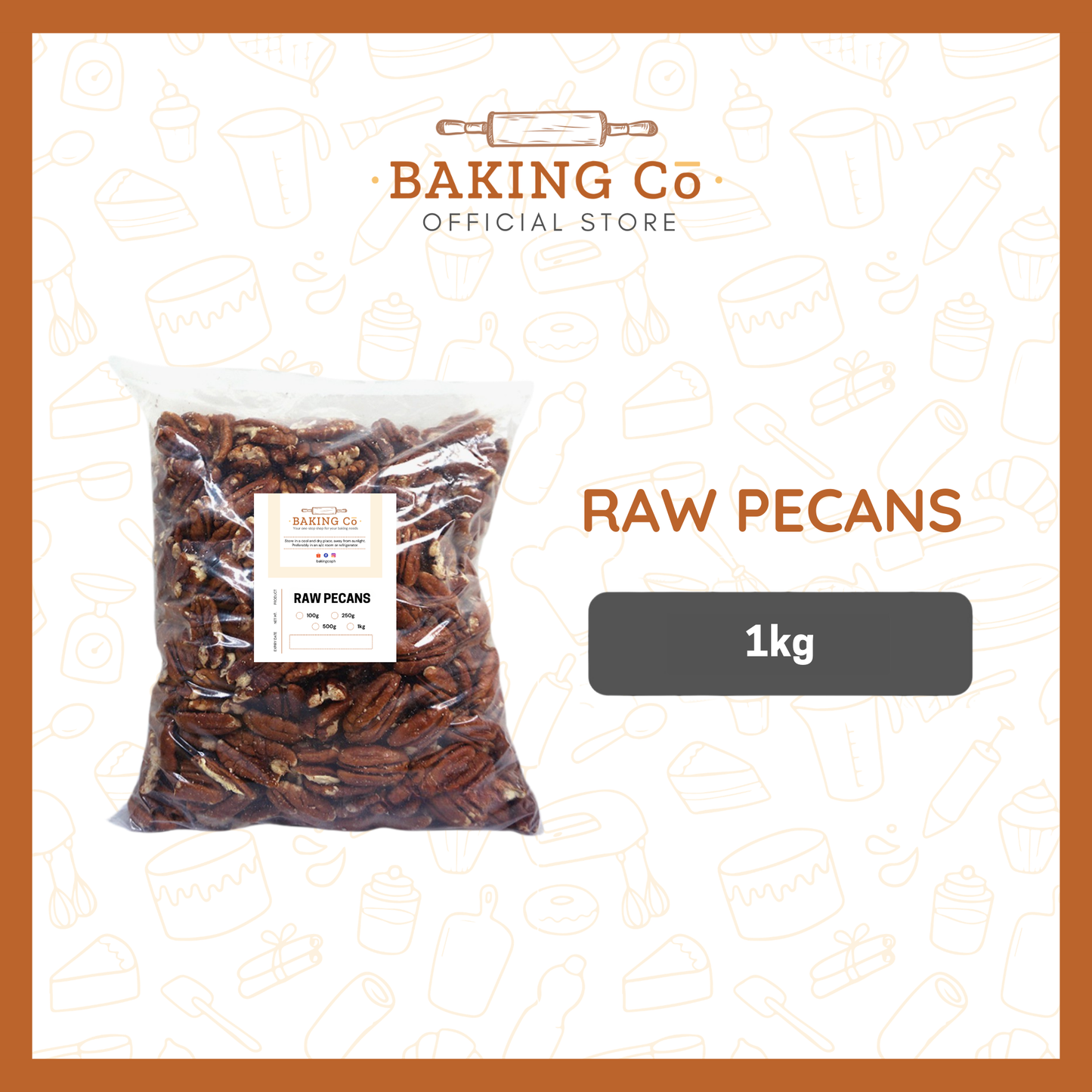 Baking Cō Raw Pecans