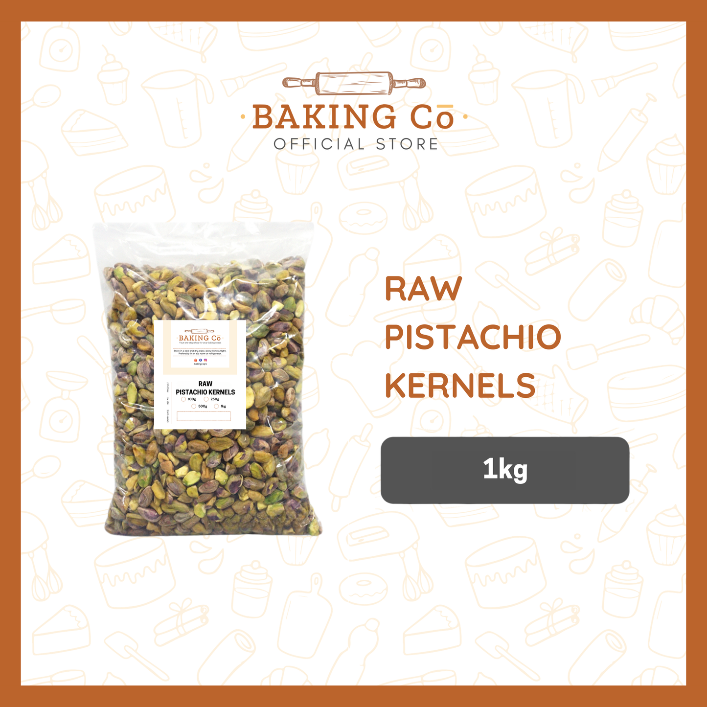 Baking Cō Raw Pistachio Kernels