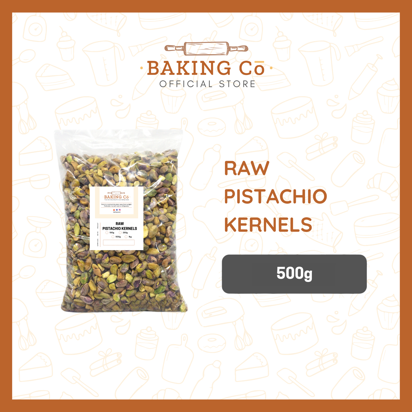 Baking Cō Raw Pistachio Kernels