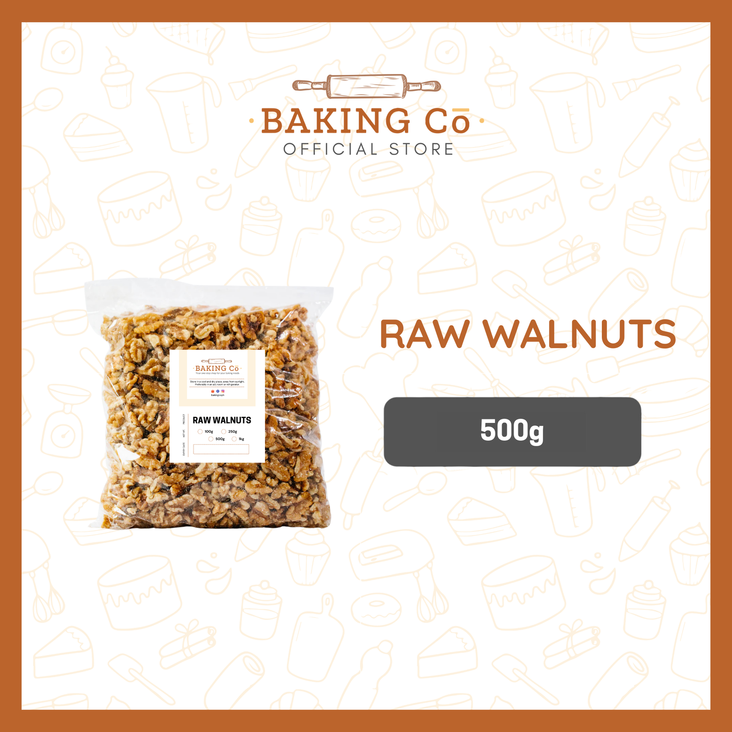 Baking Cō Raw Walnuts