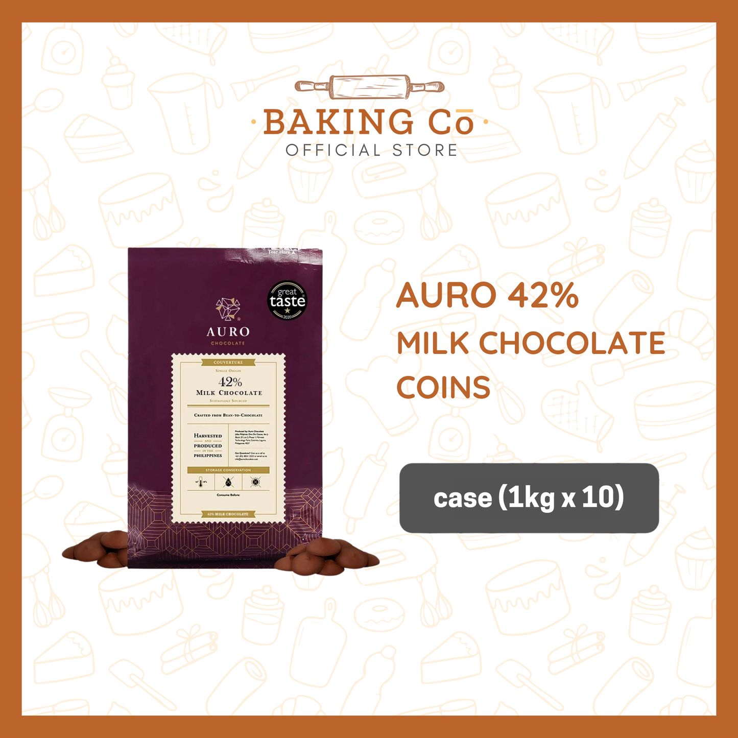 Auro Chocolate 42% Milk Chocolate Coins