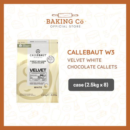 Callebaut W3 Velvet White Chocolate Callets