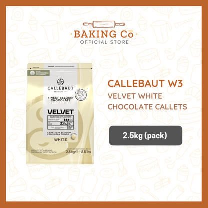 Callebaut W3 Velvet White Chocolate Callets