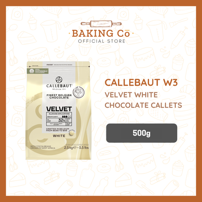 Callebaut W3 Velvet White Chocolate Callets