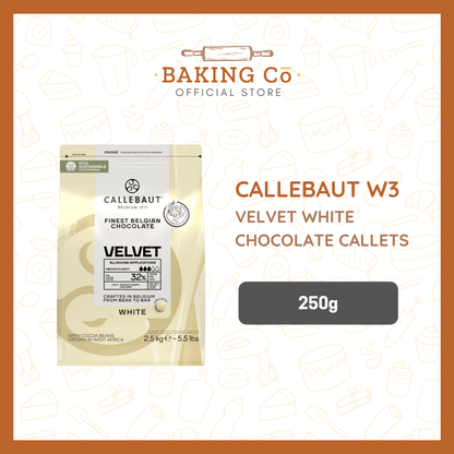 Callebaut W3 Velvet White Chocolate Callets