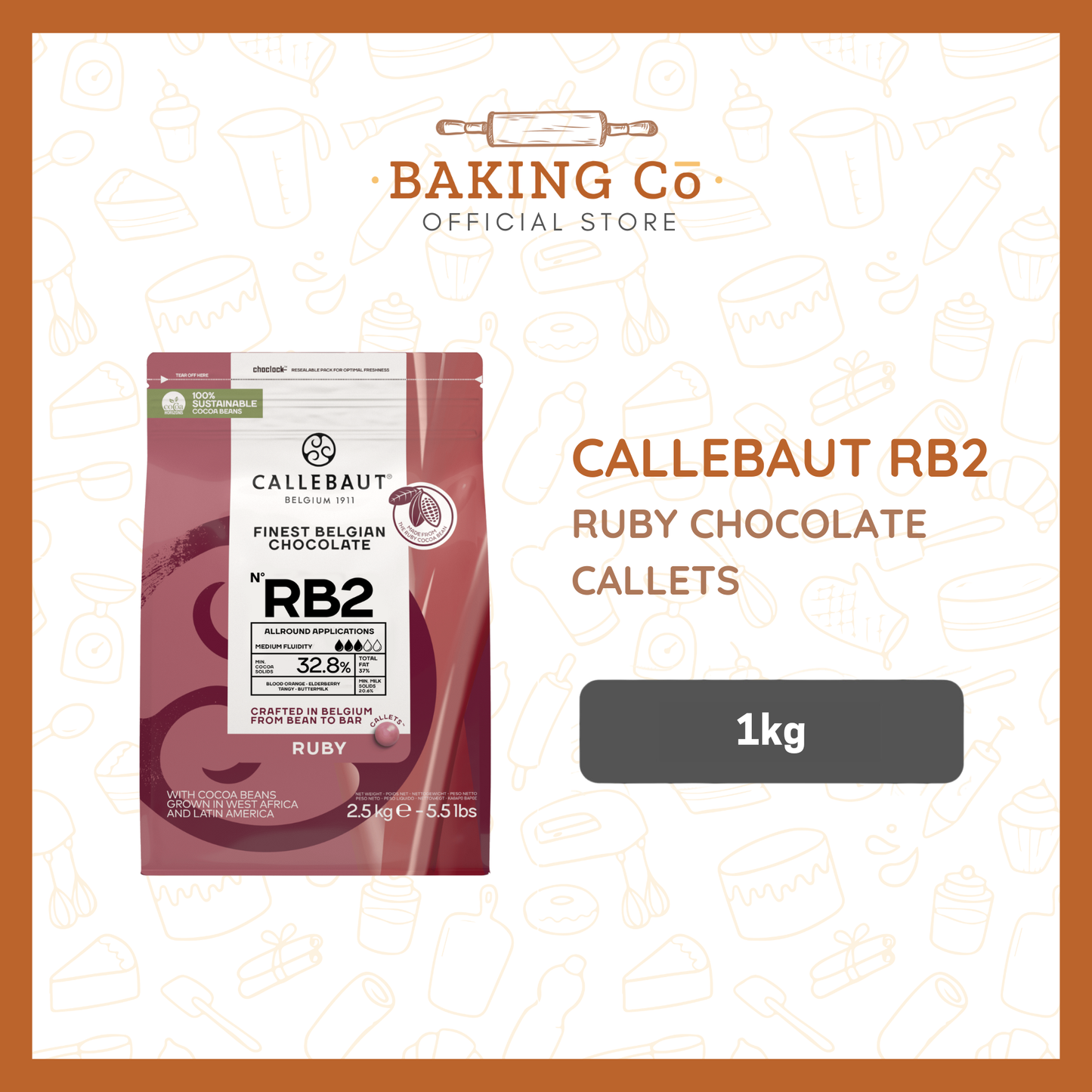 Callebaut RB2 Ruby Chocolate Callets