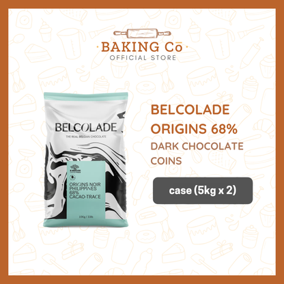 Belcolade 68% Origins Dark Chocolate Coins