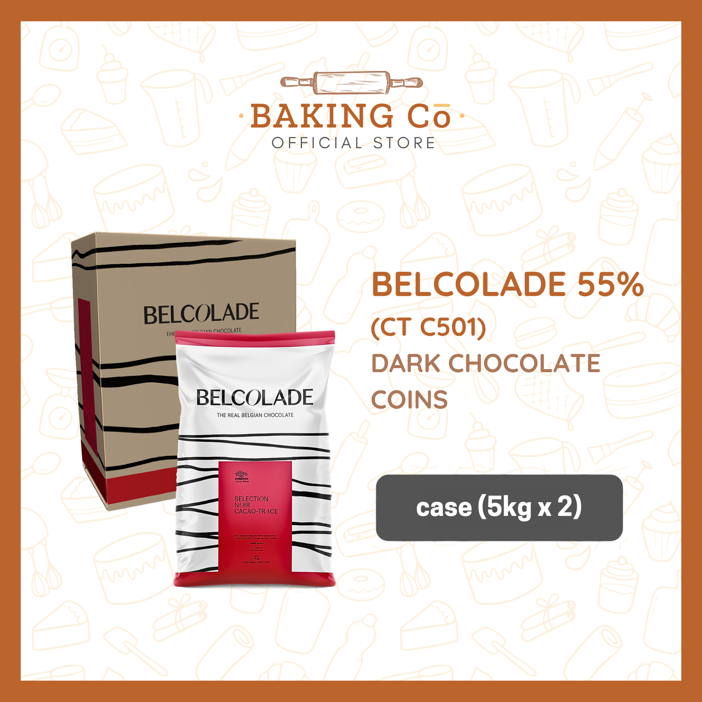 Belcolade 55% Dark Chocolate Coins