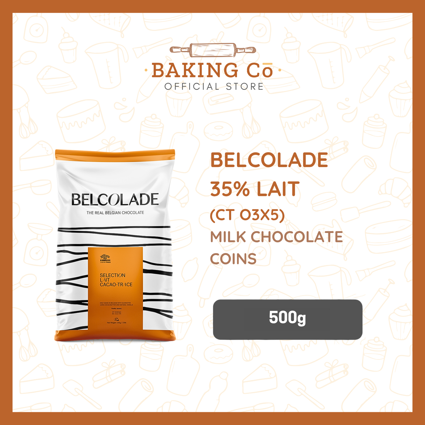 Belcolade 35% Milk Chocolate Coins