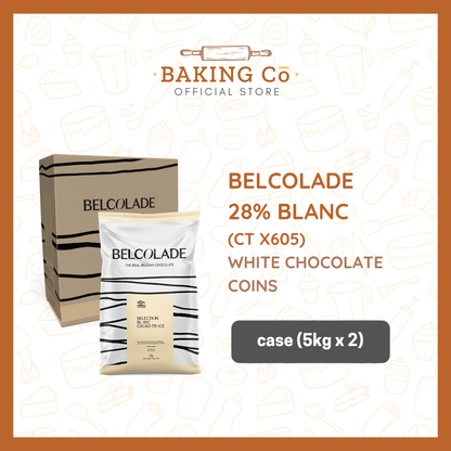 Belcolade 28% White Chocolate Coins