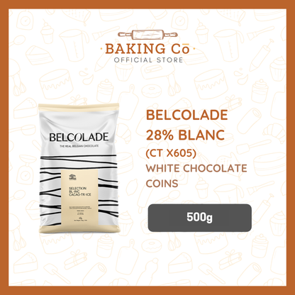 Belcolade 28% White Chocolate Coins
