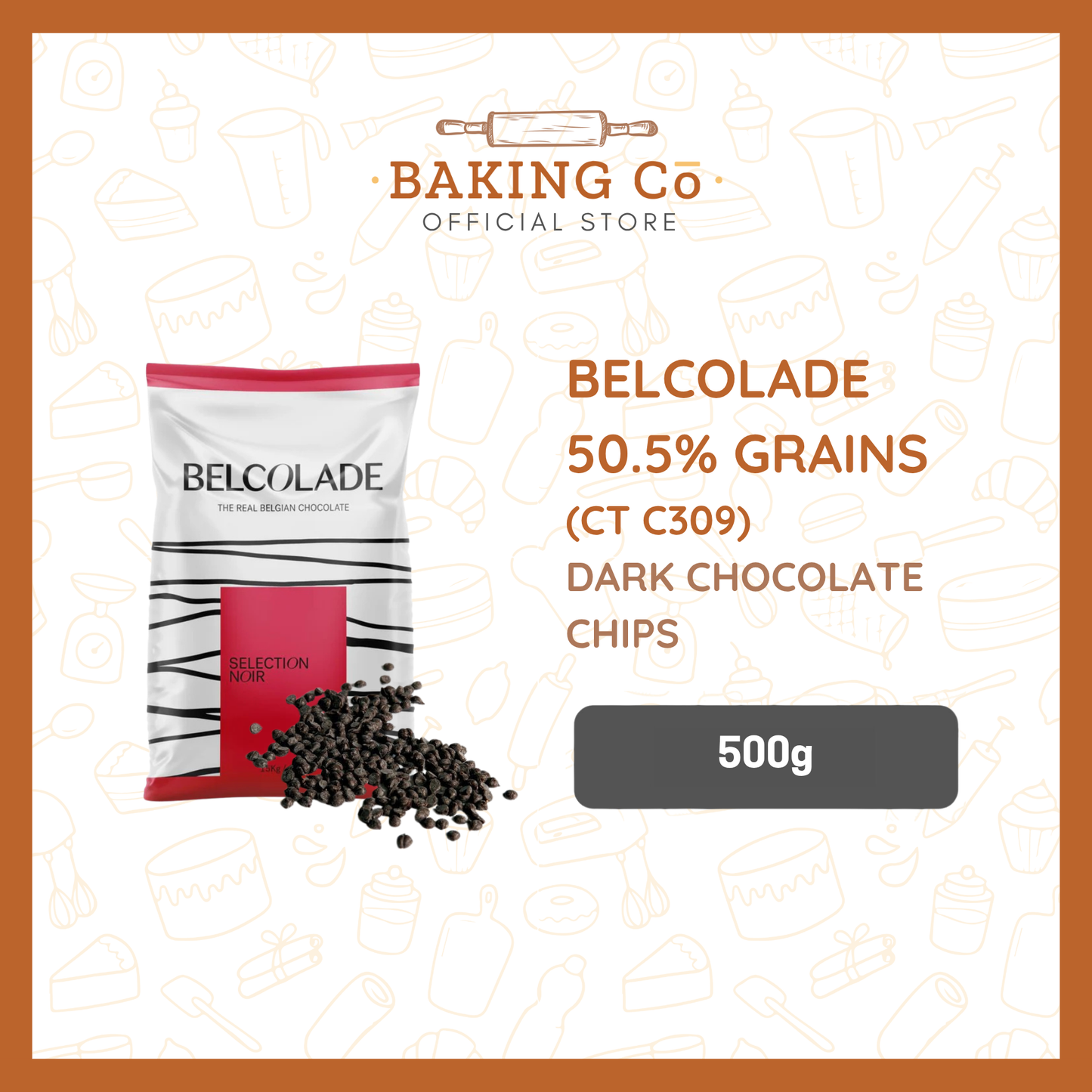 Belcolade 50.5% Dark Chocolate Grains