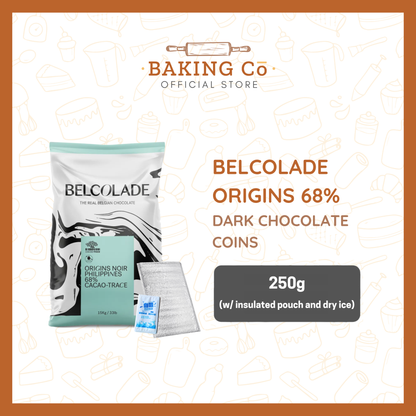 Belcolade 68% Origins Dark Chocolate Coins