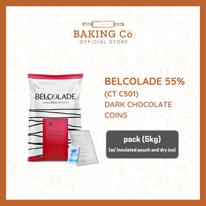 Belcolade 55% Dark Chocolate Coins