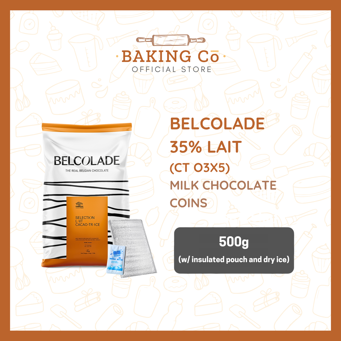 Belcolade 35% Milk Chocolate Coins