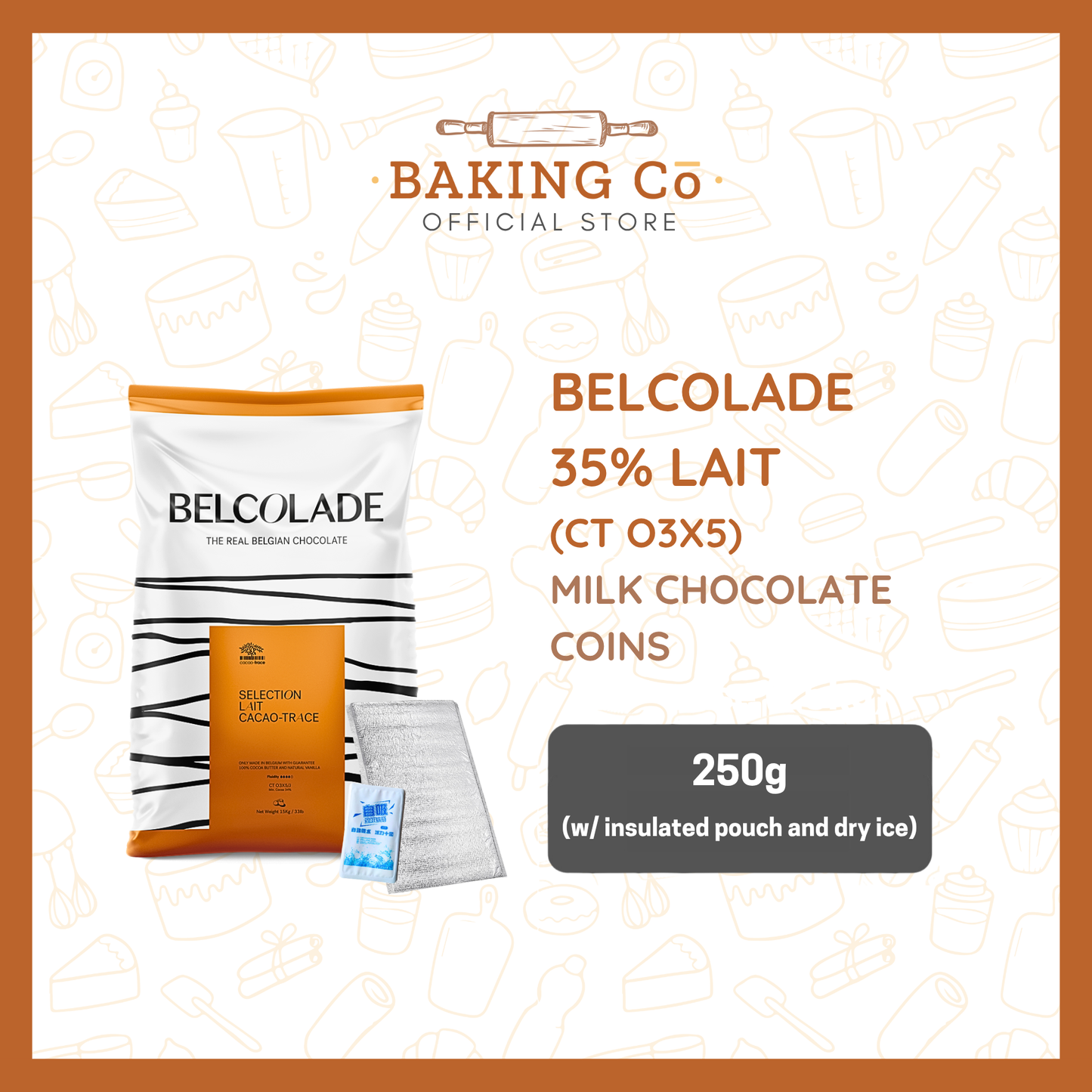 Belcolade 35% Milk Chocolate Coins