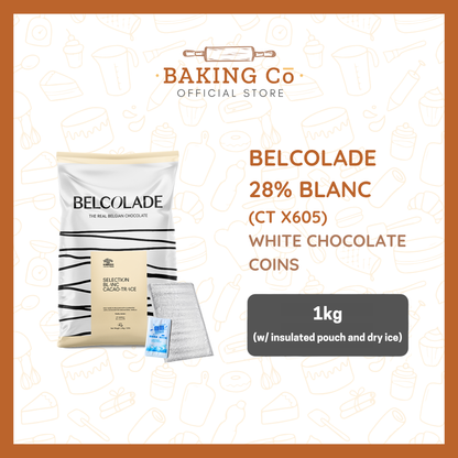 Belcolade 28% White Chocolate Coins