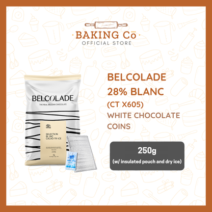 Belcolade 28% White Chocolate Coins