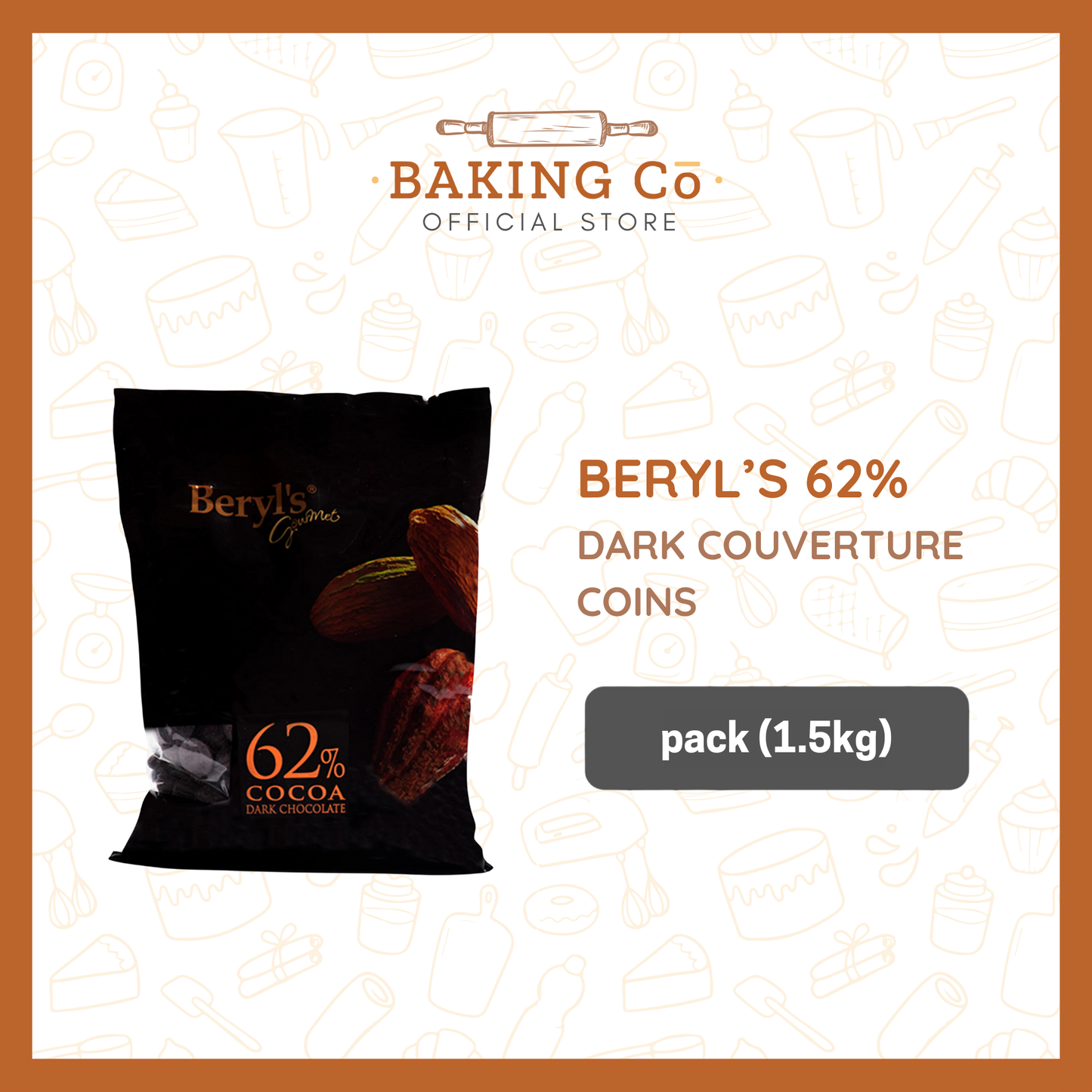 Beryl's 62% Dark Chocolate Coins