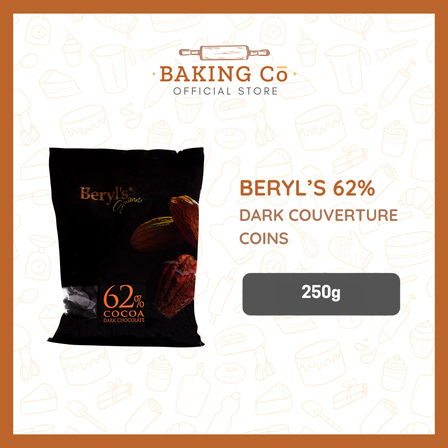 Beryl's 62% Dark Chocolate Coins