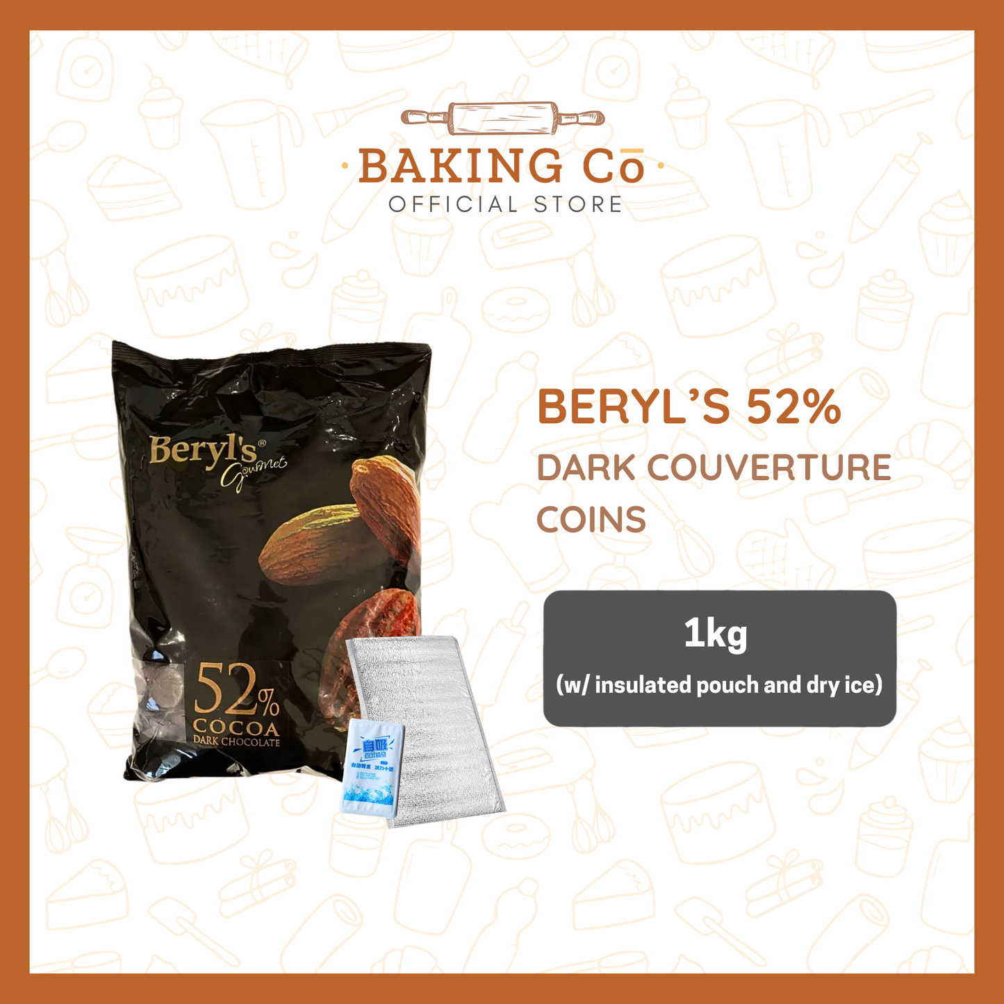 Beryl's 52% Dark Chocolate Coins