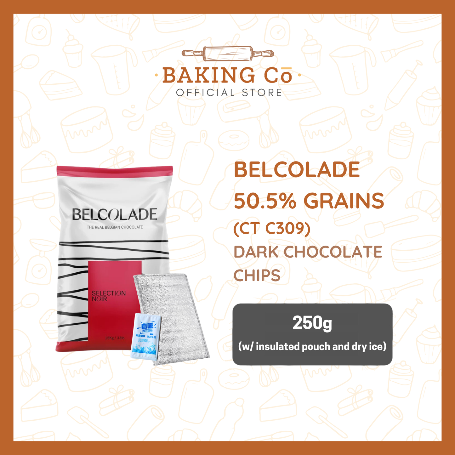 Belcolade 50.5% Dark Chocolate Grains