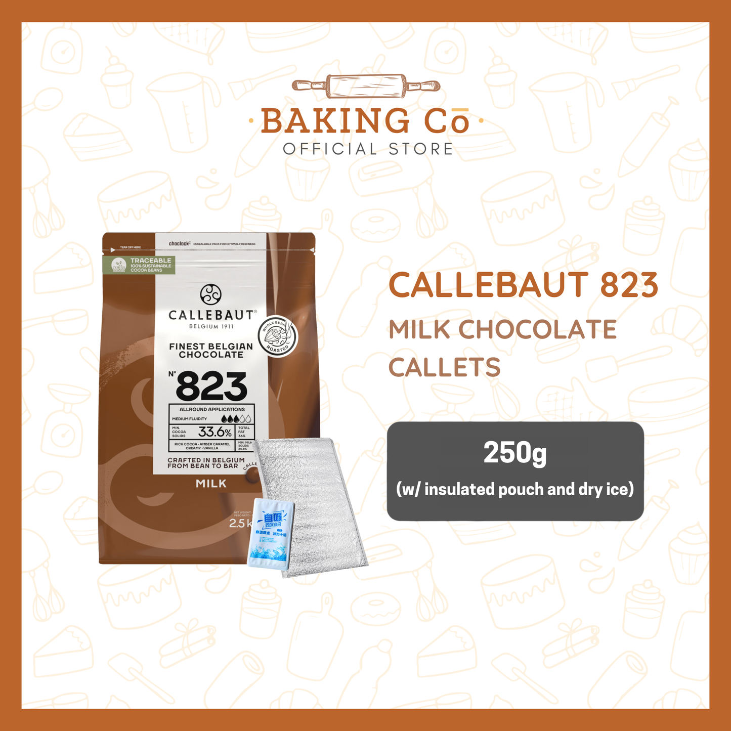 Callebaut 823 Milk Chocolate Callets