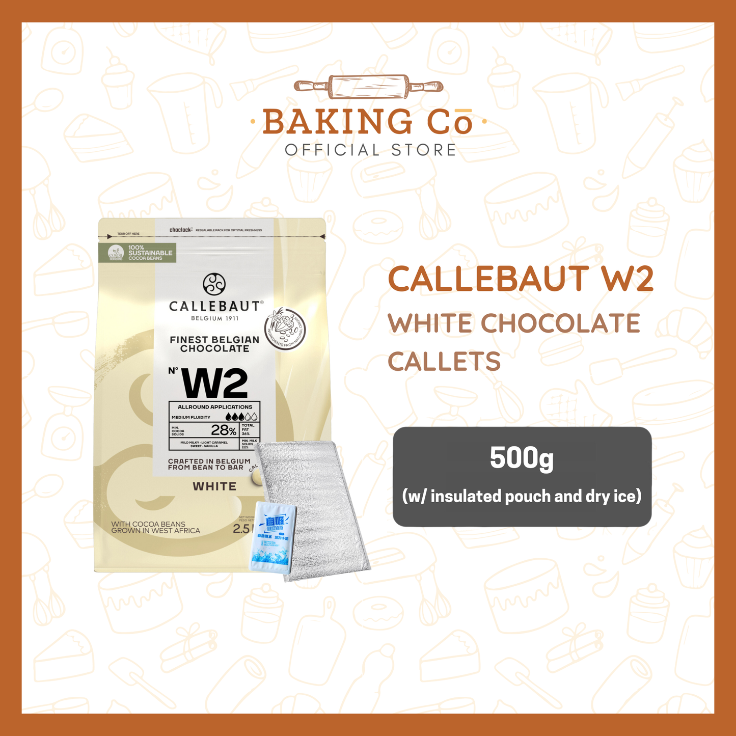 Callebaut W2 White Chocolate Callets