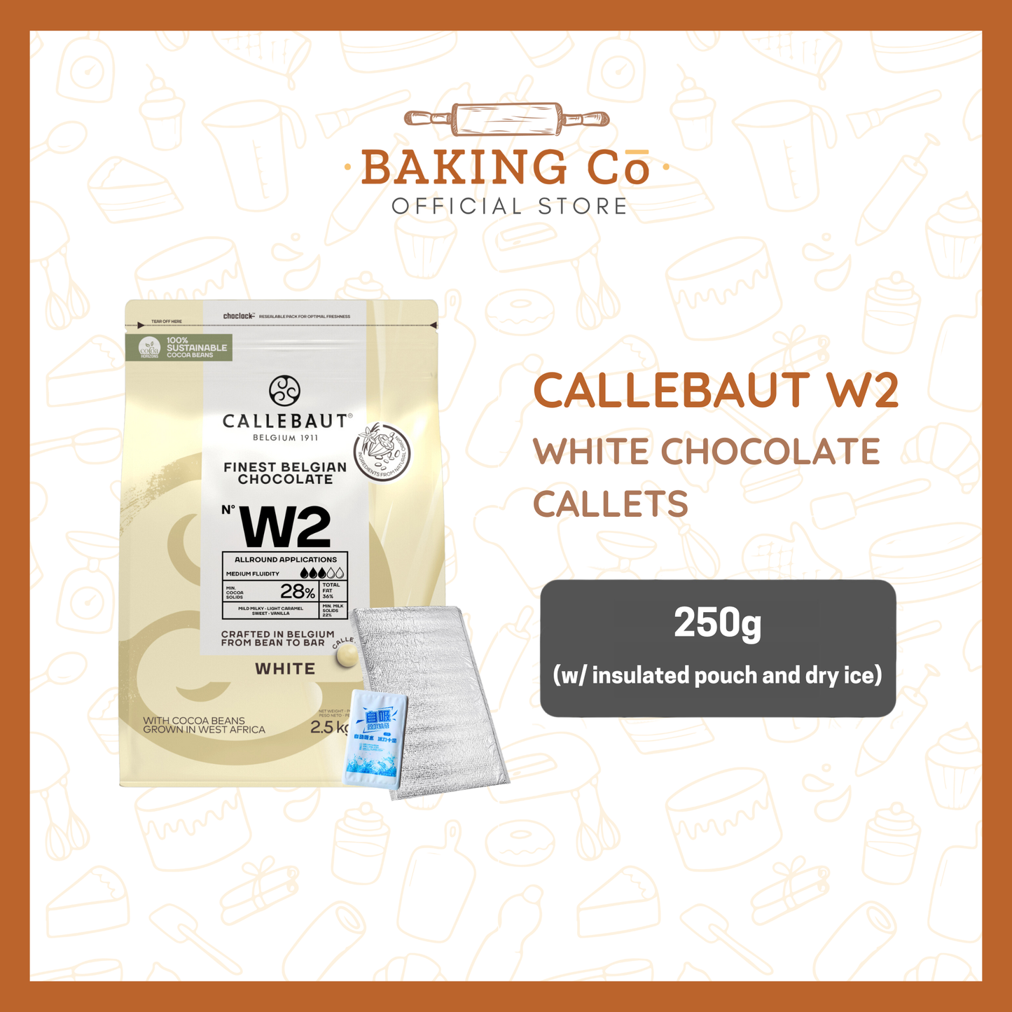 Callebaut W2 White Chocolate Callets