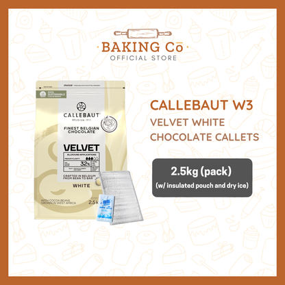 Callebaut W3 Velvet White Chocolate Callets