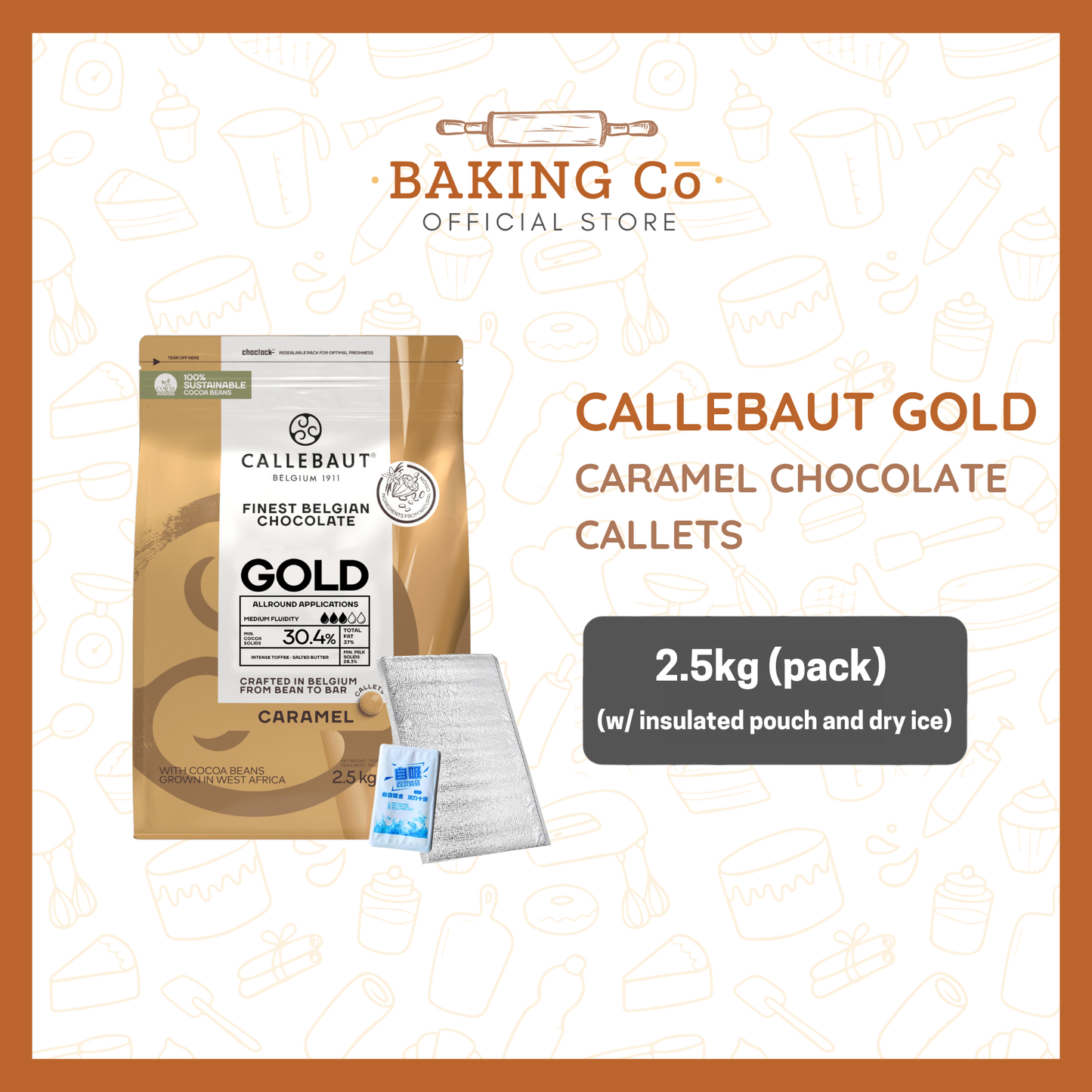 Callebaut Gold Caramel Chocolate Callets