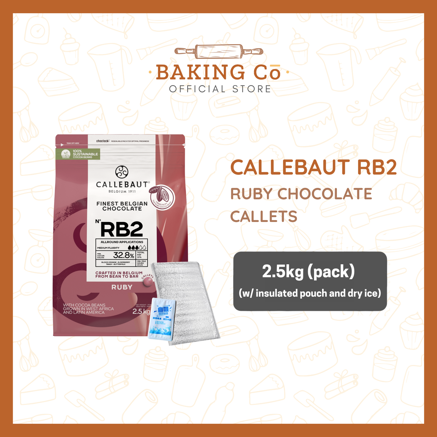 Callebaut RB2 Ruby Chocolate Callets