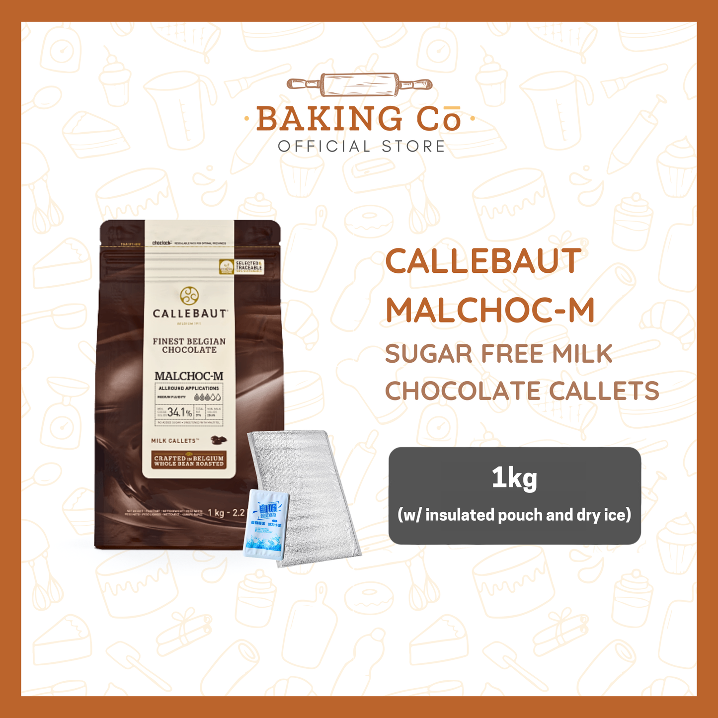 Callebaut Malchoc-M Sugar Free Milk Chocolate Callets