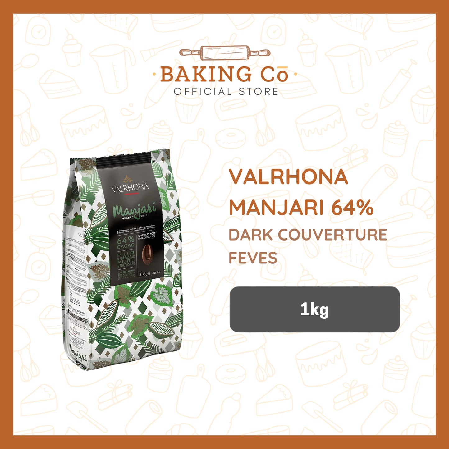Valrhona Manjari 64% Dark Chocolate Feves