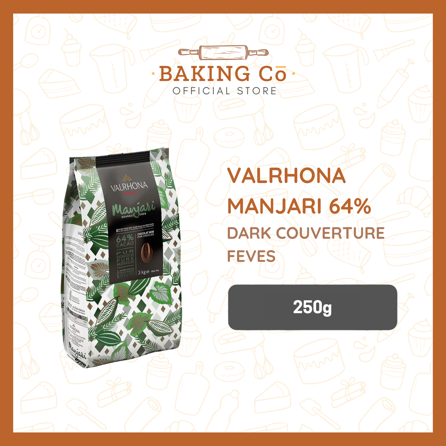 Valrhona Manjari 64% Dark Chocolate Feves