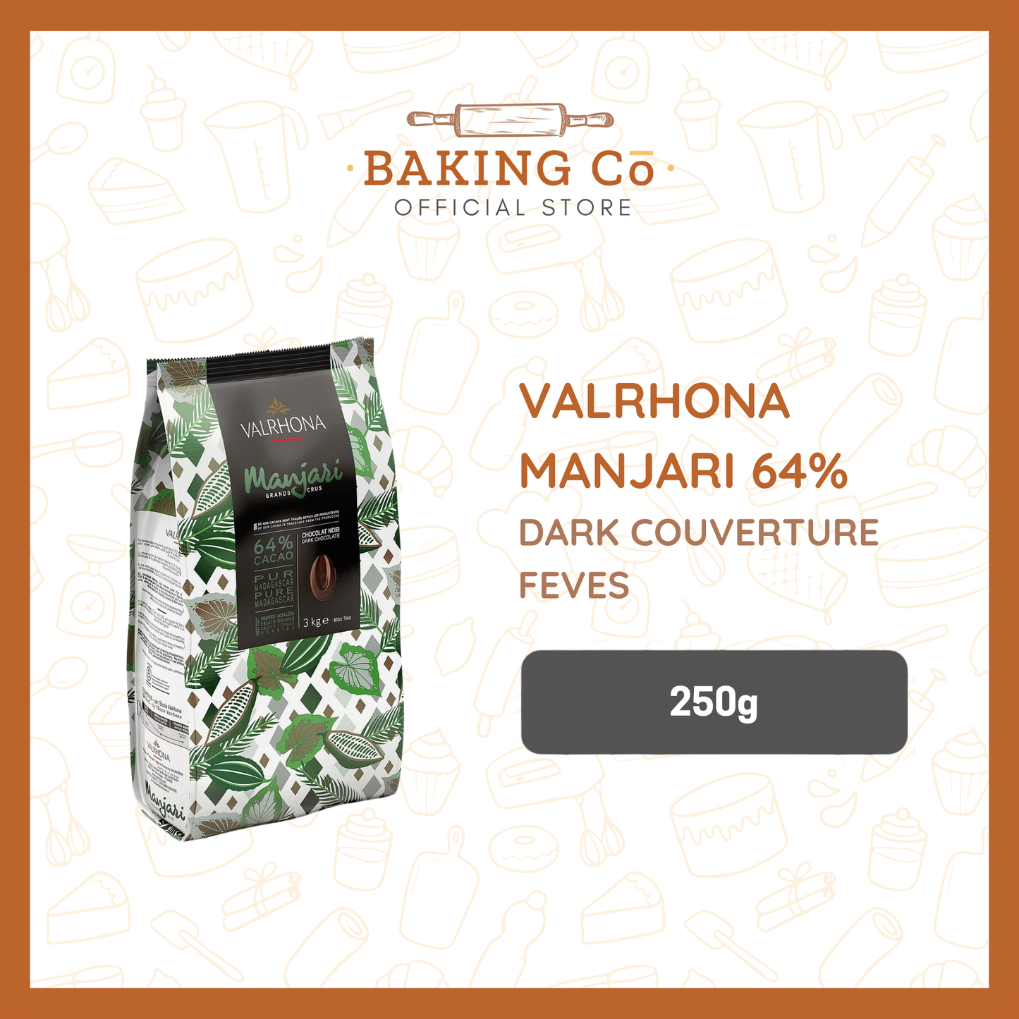 Valrhona Manjari 64% Dark Chocolate Feves