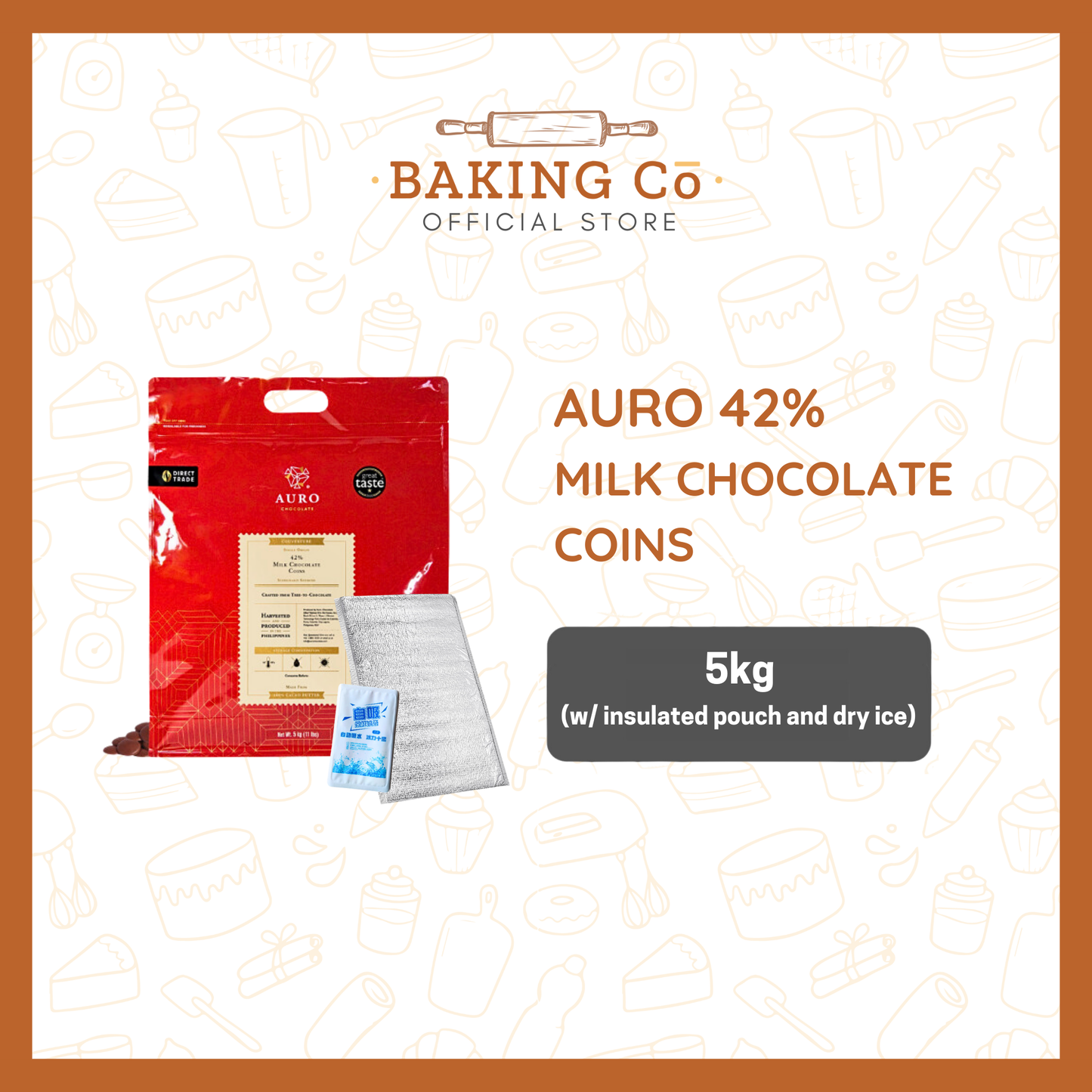 Auro Chocolate 42% Milk Chocolate Coins
